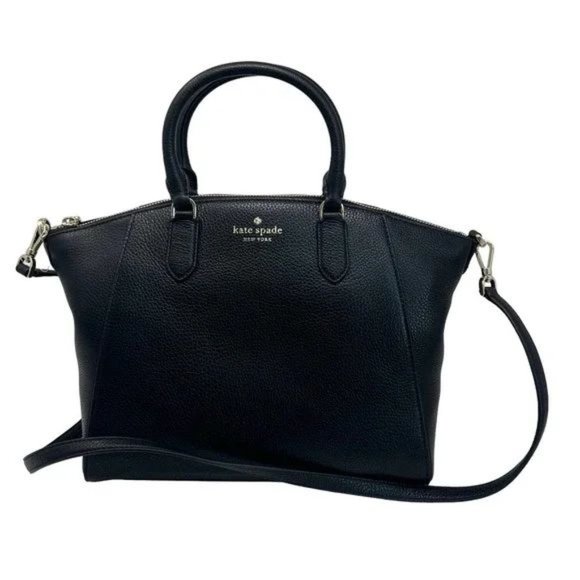 Kate Spade Black Leather Parker Handbag NWT - Picture 4 of 10